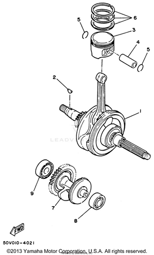 Crankshaft Piston Schematic