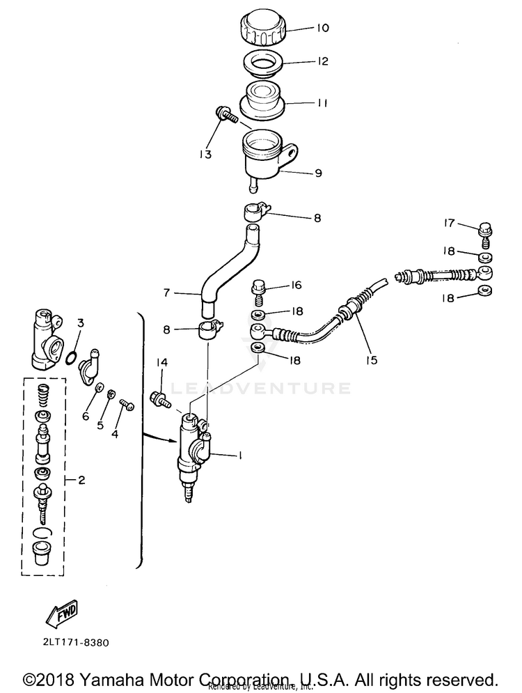 Rear Master Cylinder Schematic