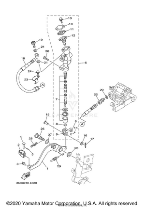 Rear Master Cylinder Schematic