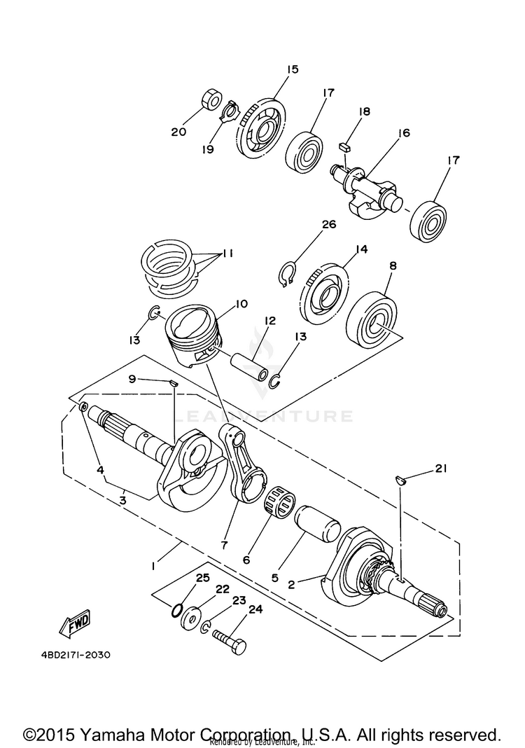 Crankshaft Piston Schematic
