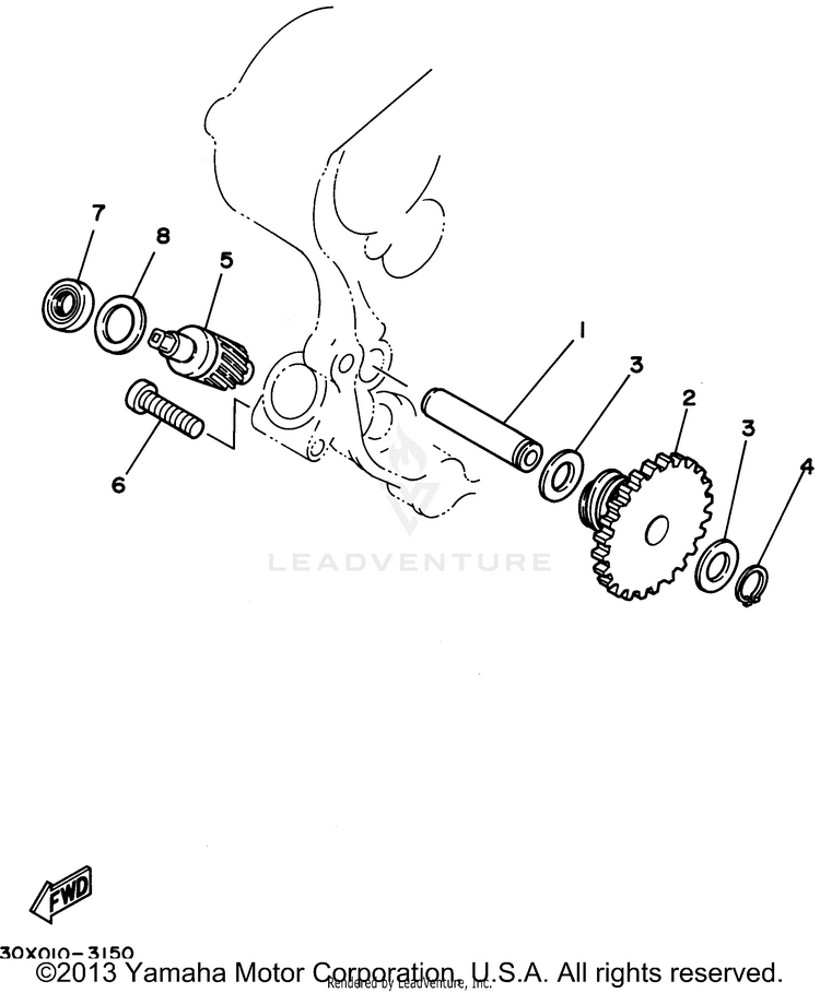 Tachometer Gear Schematic