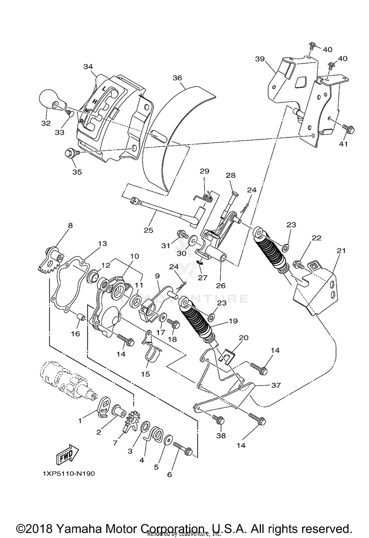 Shift Shaft VIKING VI - YXC700DFG - 2015 Schematic