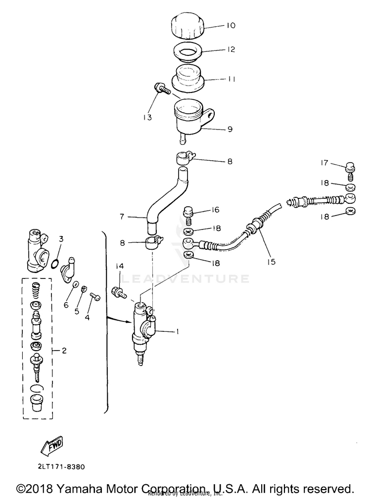 Rear Master Cylinder Schematic