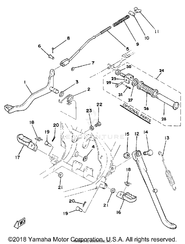 Stand - Footrest Schematic
