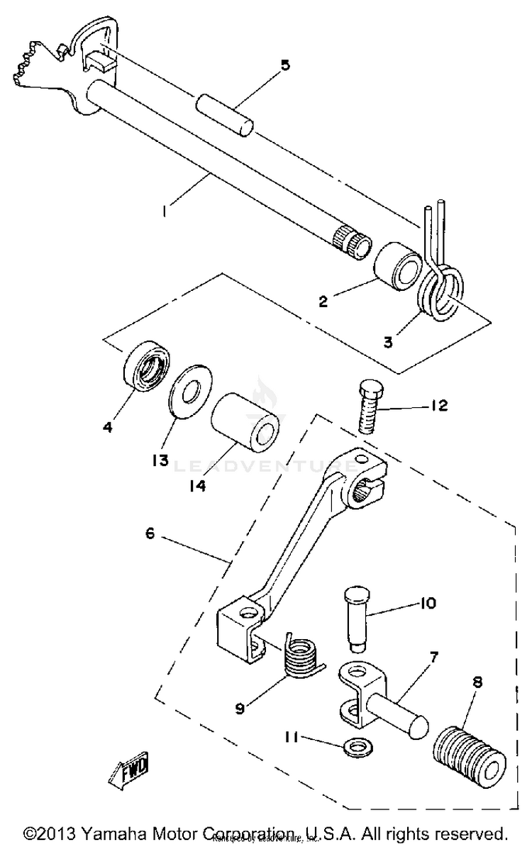 Shift Shaft - Pedal Schematic