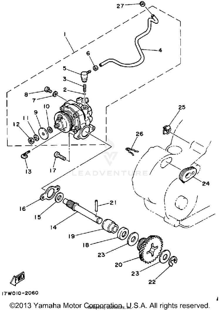 Oil Pump DT50L - 1988 Schematic