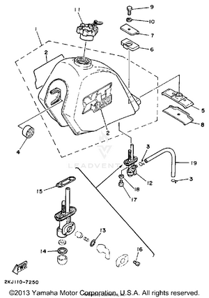 Fuel Tank Xt350t Schematic