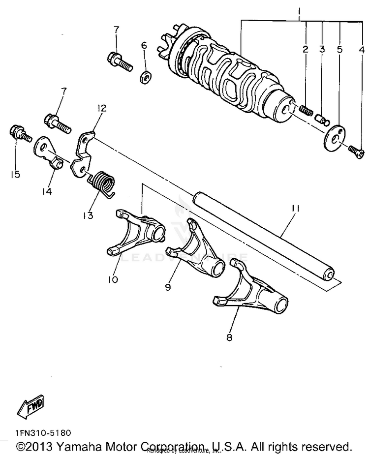 Shift Cam Shift Fork Schematic
