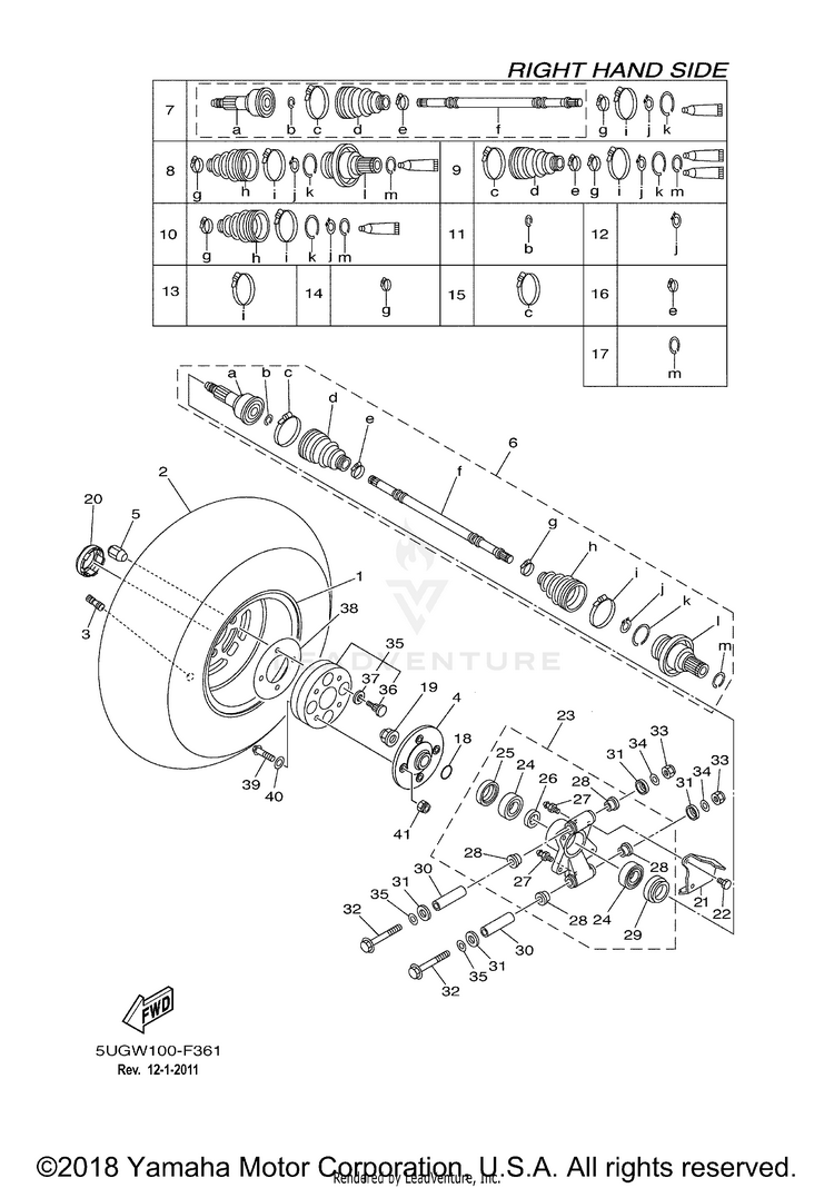 Rear Wheel 2 RHINO 450 SPECIAL ED - YXR45FSPX - 2008 Schematic