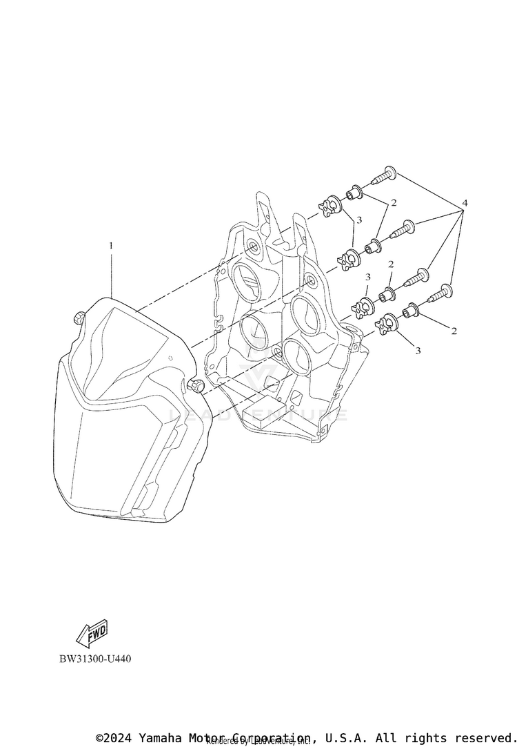 Headlight TENERE 700 - XTZ7NB - 2022 Schematic