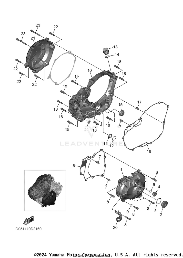 Crankcase Cover 1 Schematic