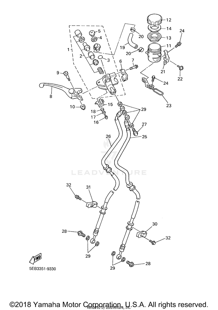 Front Master Cylinder Schematic