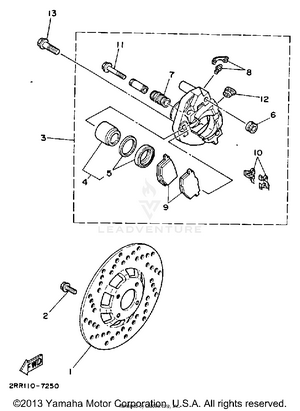 Front Brake Caliper Schematic