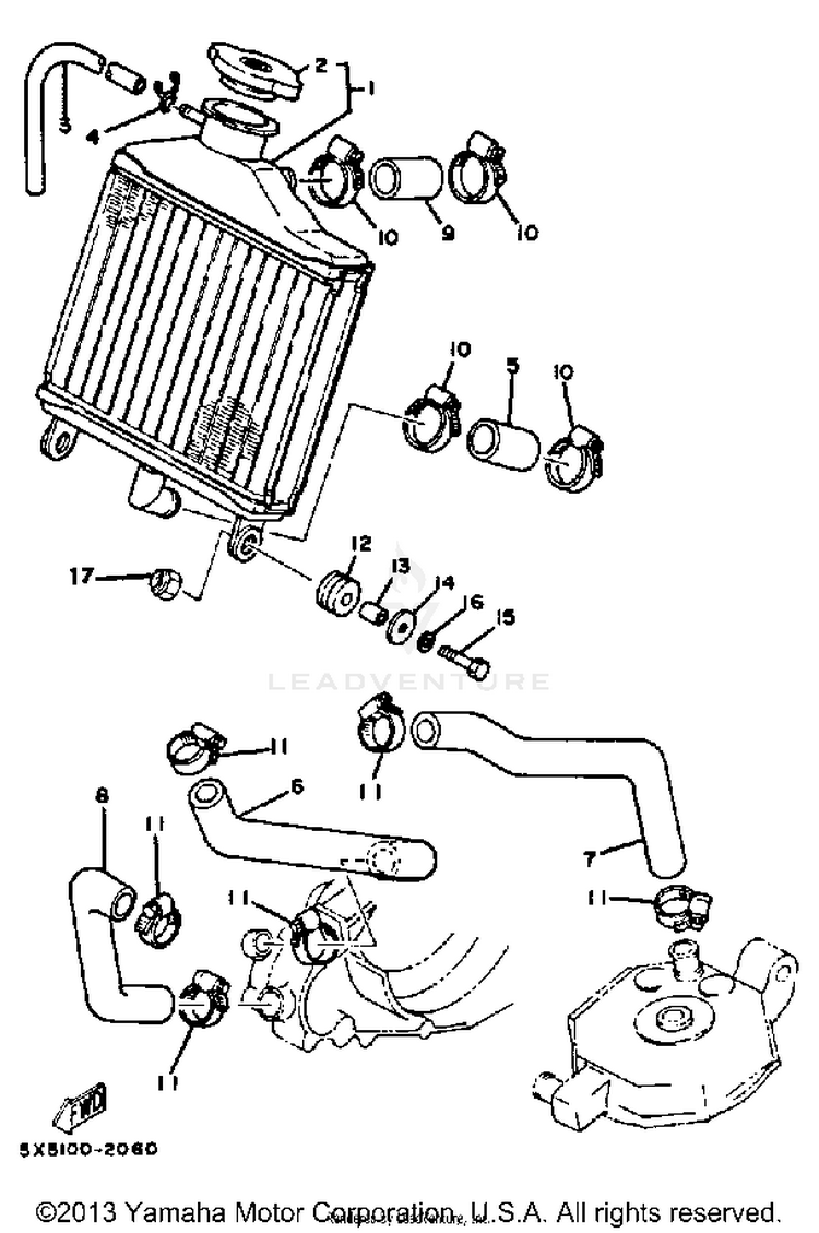 Radiator - Hose Schematic