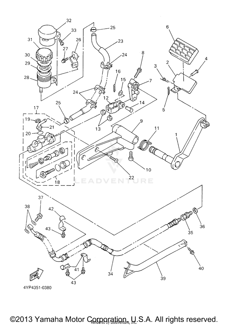 Rear Master Cylinder Schematic