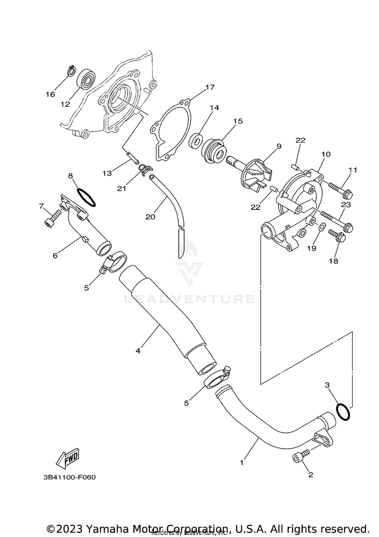 Water Pump 700 FI  EPS 4WD SPECIAL EDITION - YFM7FGPSEZ - 2010 Schematic