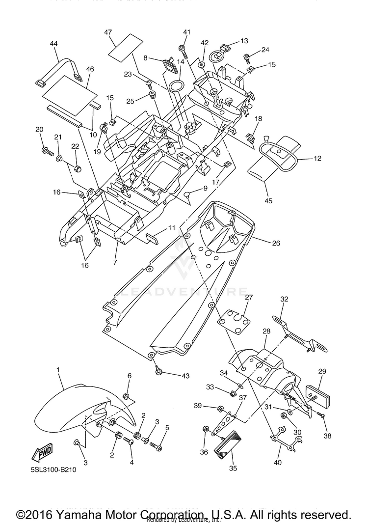 Fender YZFR6 - YZFR6RC - 2003 Schematic