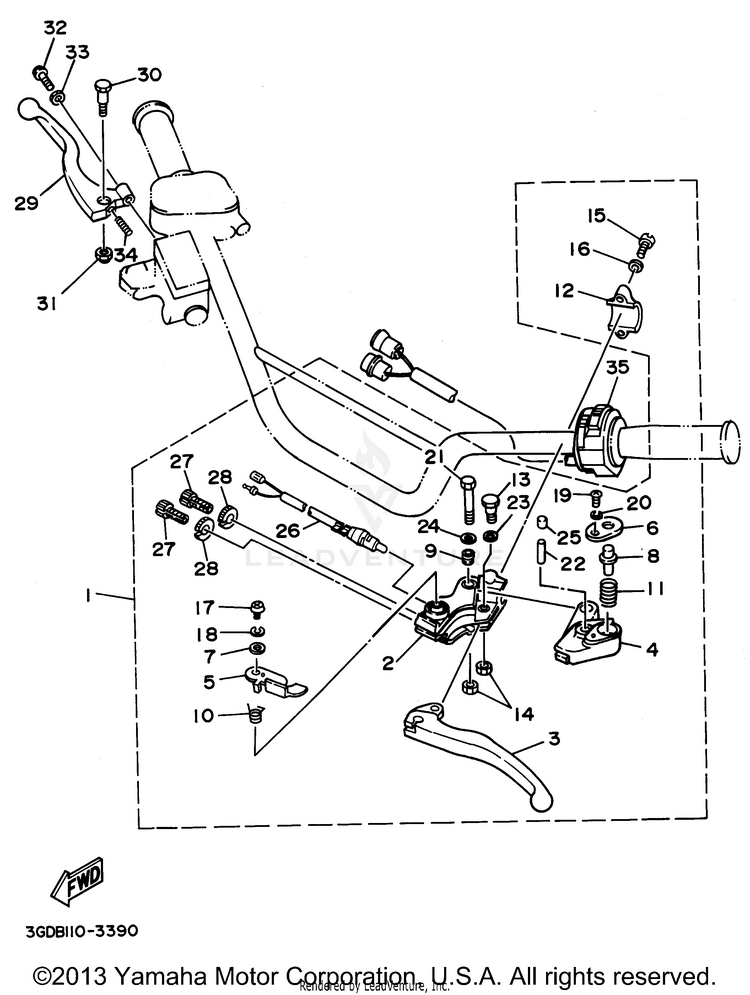 Handle Switch - Lever Schematic