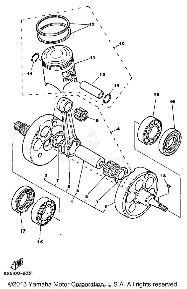 Crank Piston Yz250l Schematic