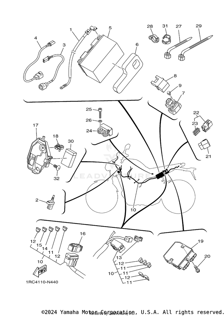 Electrical 1 FZ09 CA - FZ09GCB - 2016 Schematic