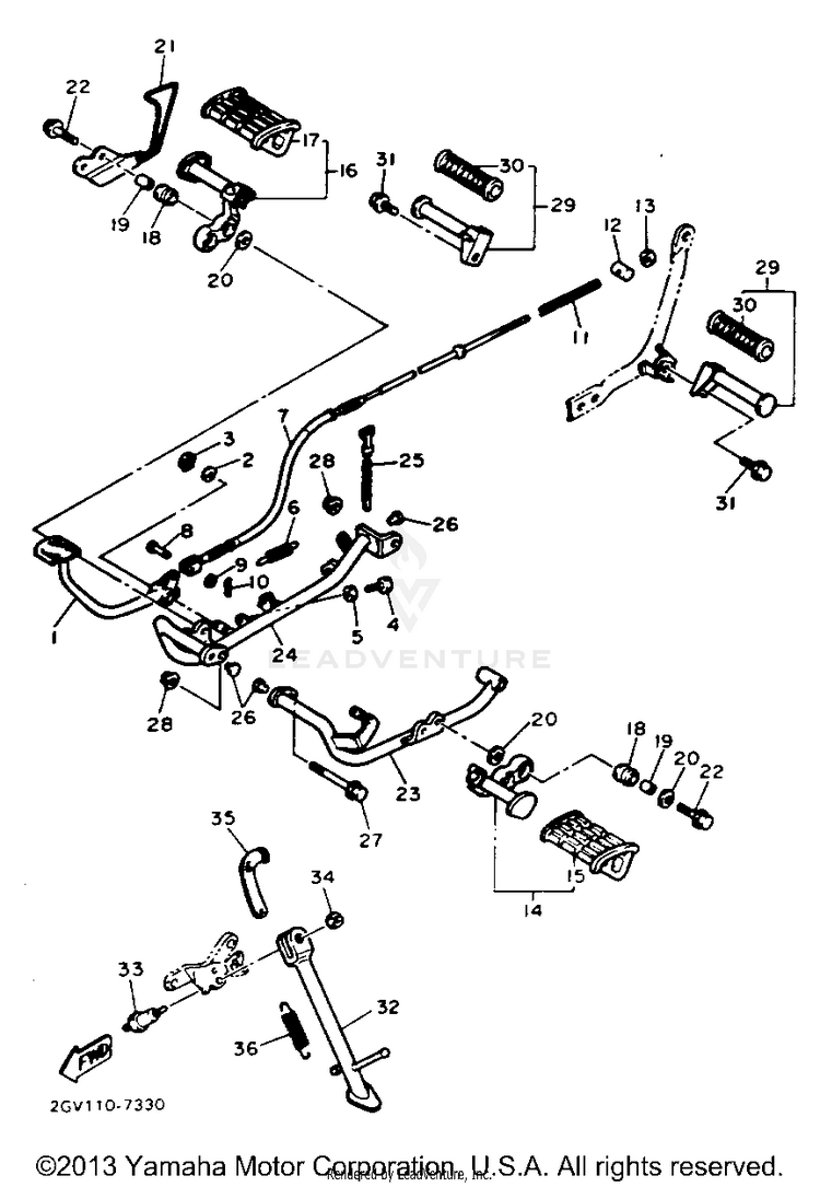 Stand Footrest Schematic