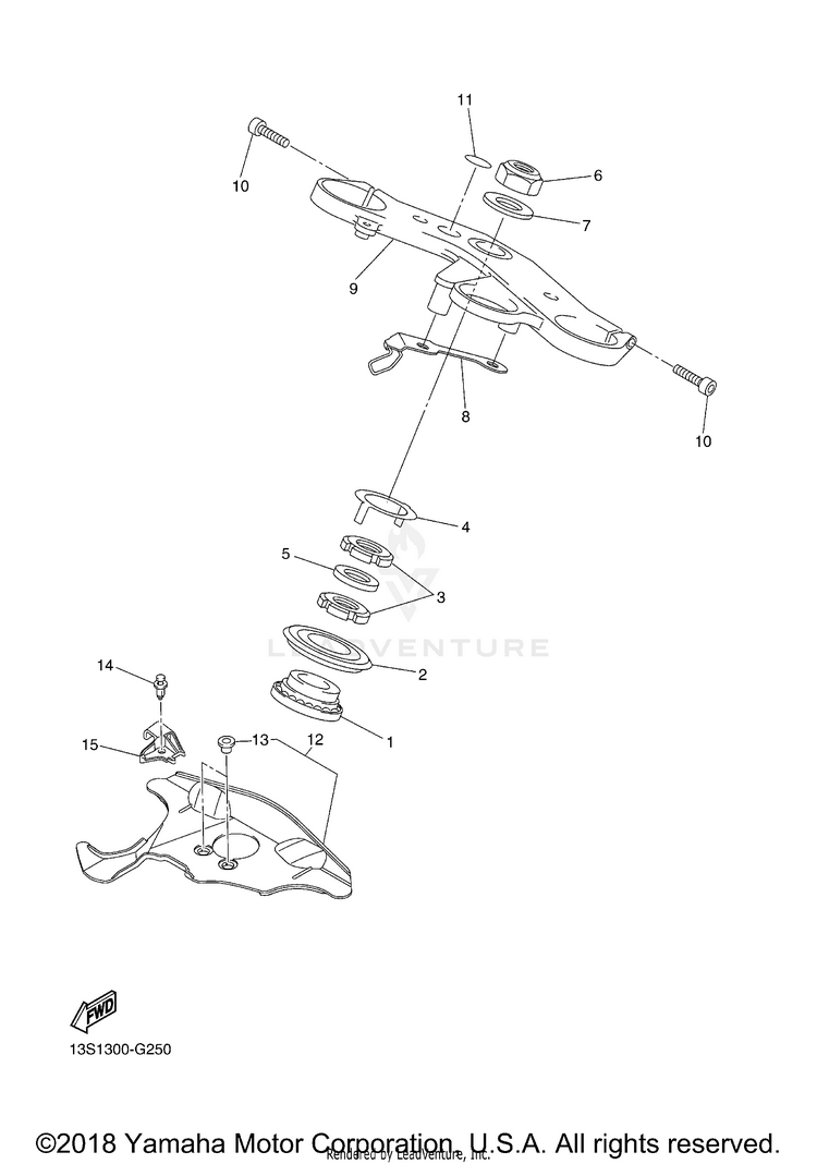 Steering YZFR6 - YZFR6GCGY - 2016 Schematic