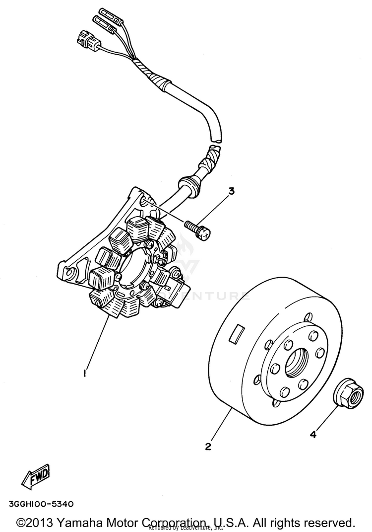 Generator BANSHEE - YFZ350H - 1996 Schematic