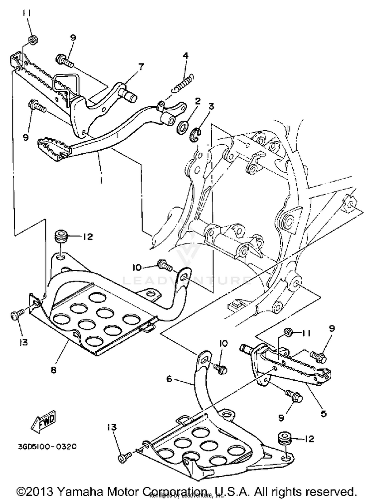 Stand-Footrest Schematic