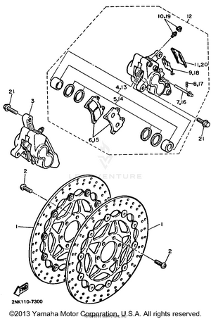 Front Brake Caliper Schematic