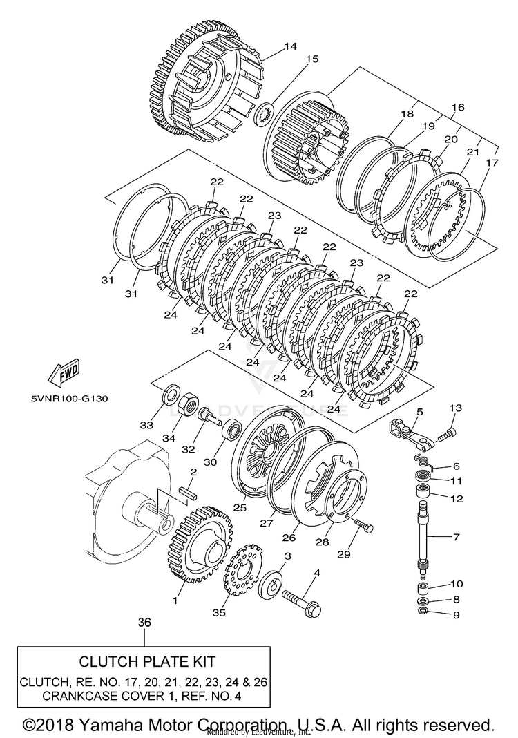 Clutch ROAD STAR - XV17AWXCL - 2008 Schematic