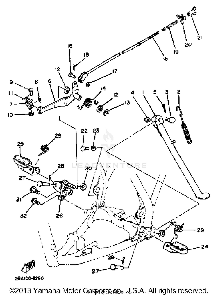 Stand - Footrest Schematic