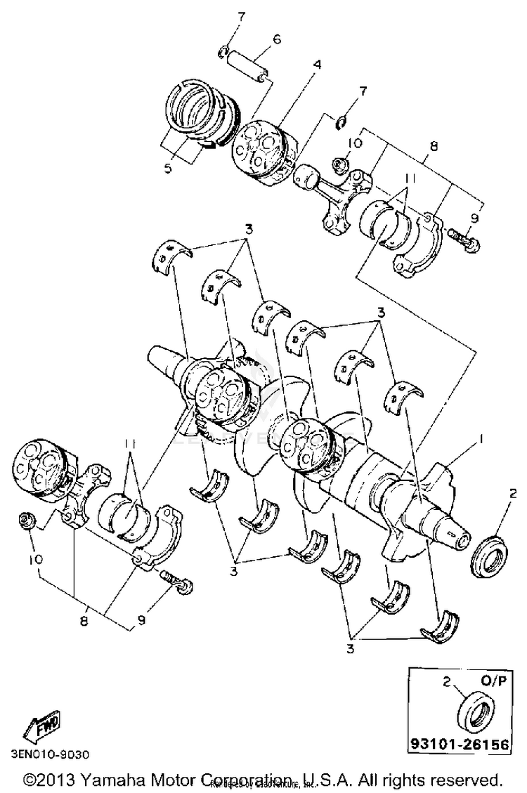 Crankshaft Piston Schematic