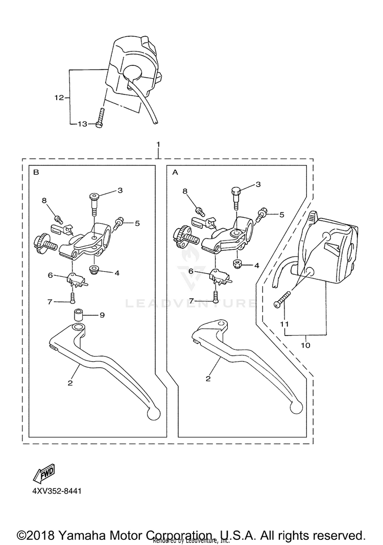 Handle Switch Lever Schematic