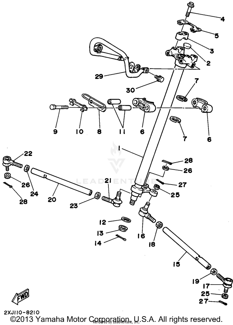 Steering BLASTER - YFS200G - 1995 Schematic