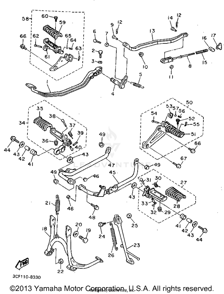 Stand Footrest Schematic