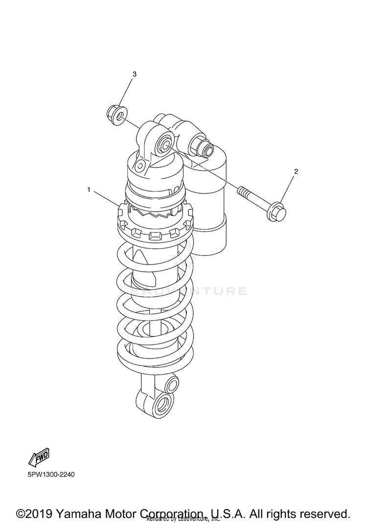 Rear Suspension R1 - YZFR1RC - 2003 Schematic