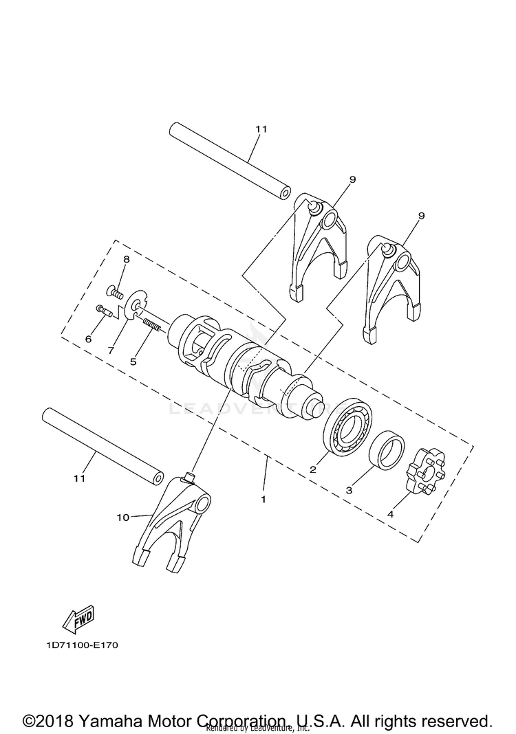 Shift Cam Fork Schematic
