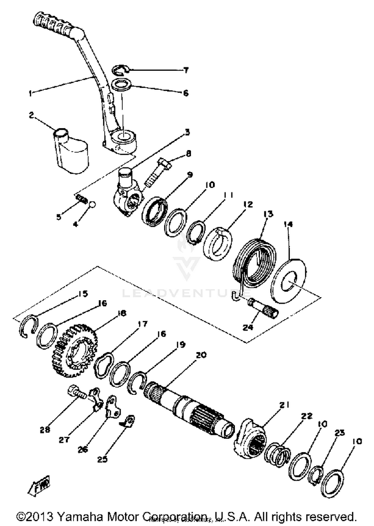 Kick Starter Yz400d E Schematic