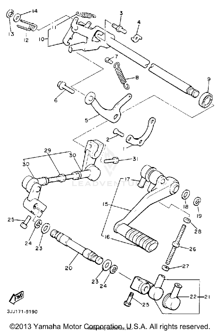 Shift Shaft Schematic