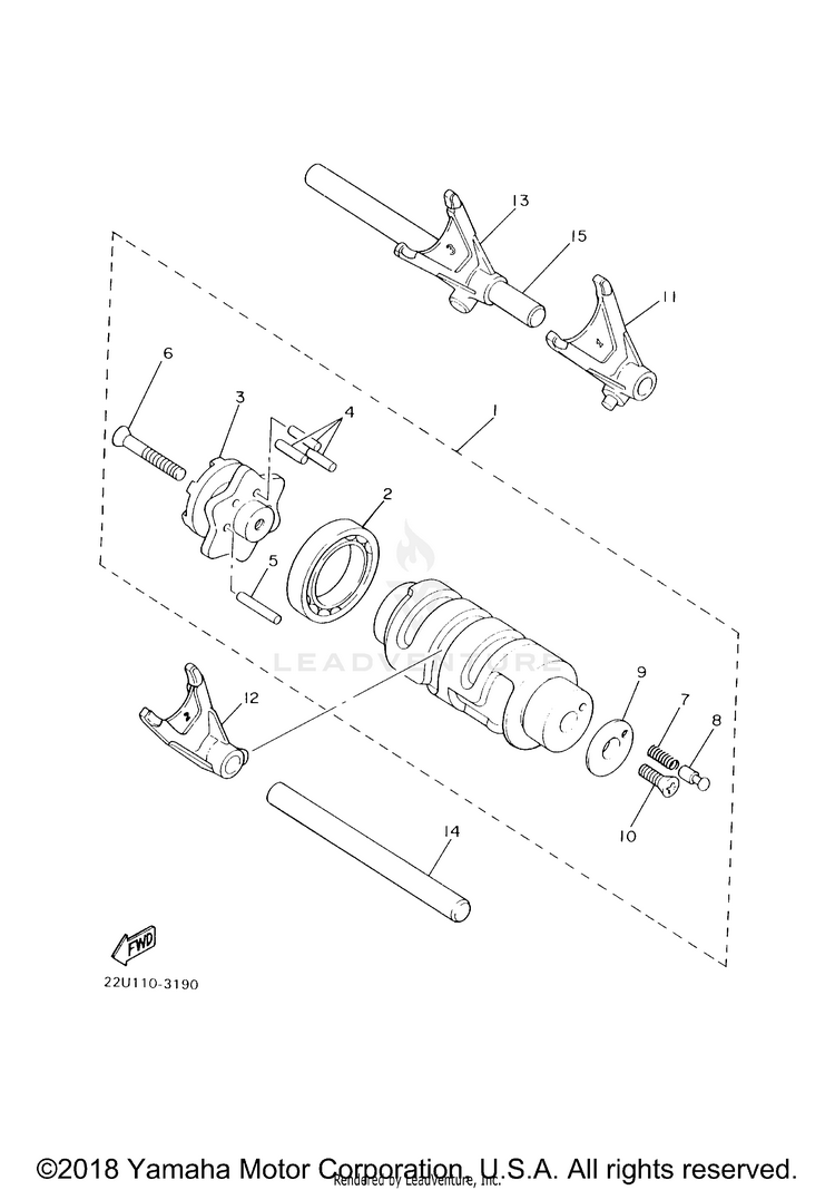 Shift Cam Fork Schematic
