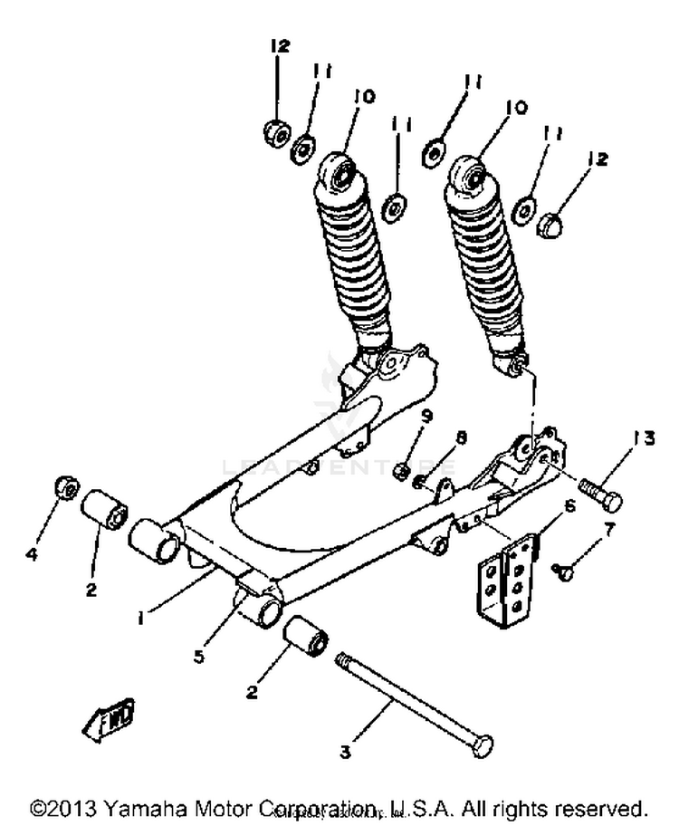 Rear Arm - Suspension Mx100h - J - K Schematic