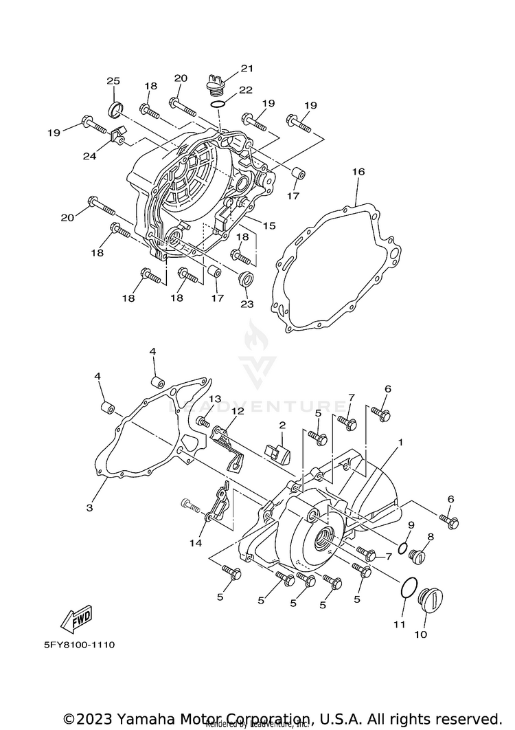 Crankcase Cover 1 Schematic
