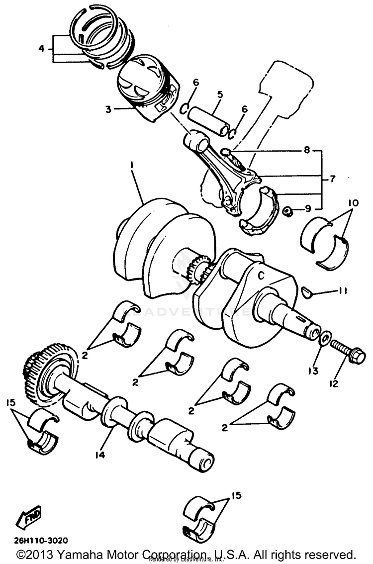 Crankshaft Piston Schematic
