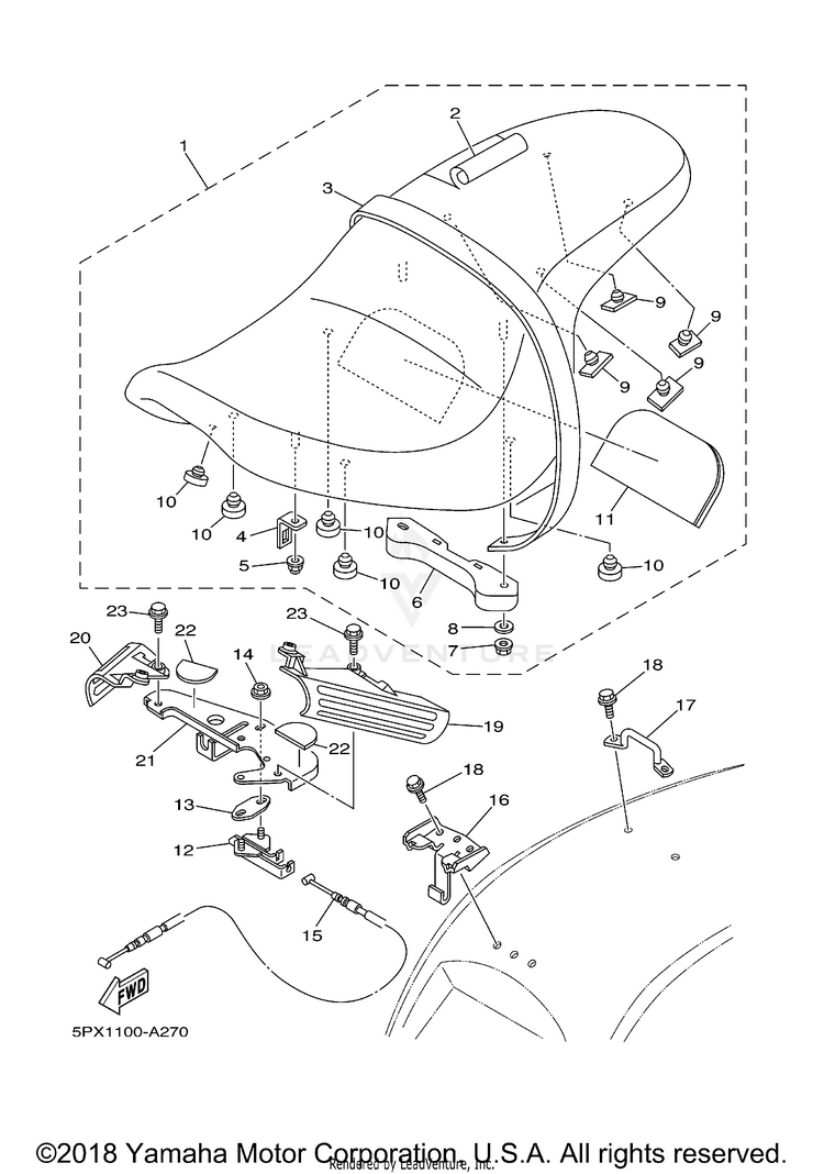 Seat XV1700 ROAD STAR WARRIOR (CA Ed.) - XV1700PCRC-B - 2003 Schematic