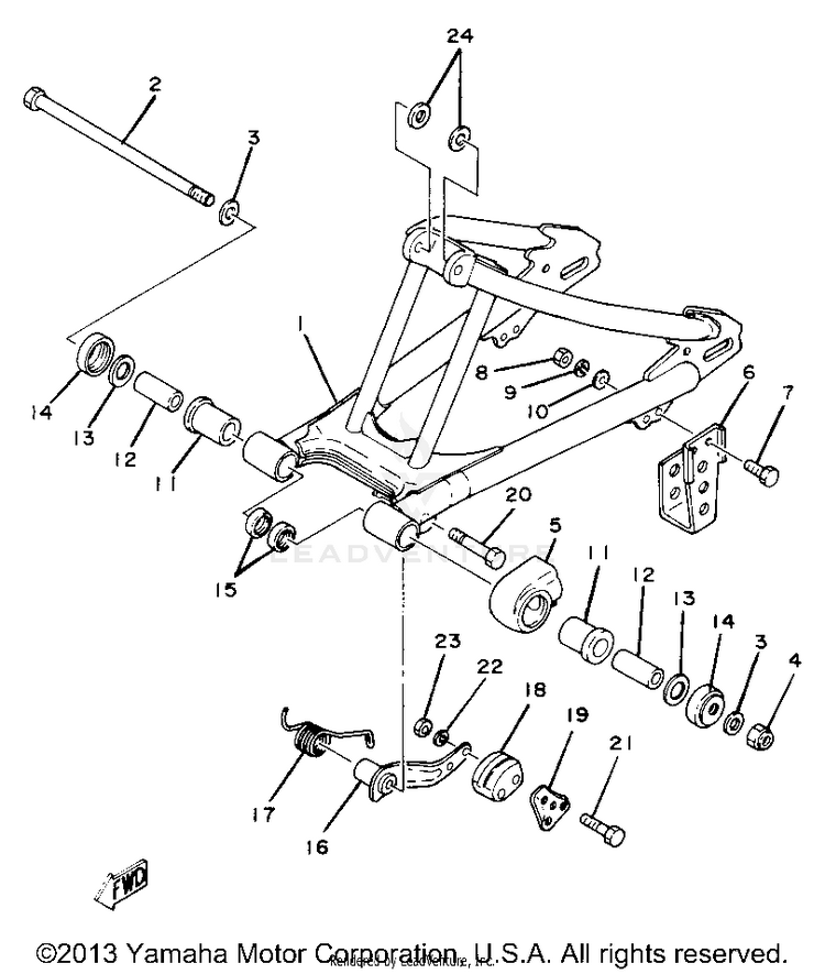 Rear Arm Yz80g Schematic