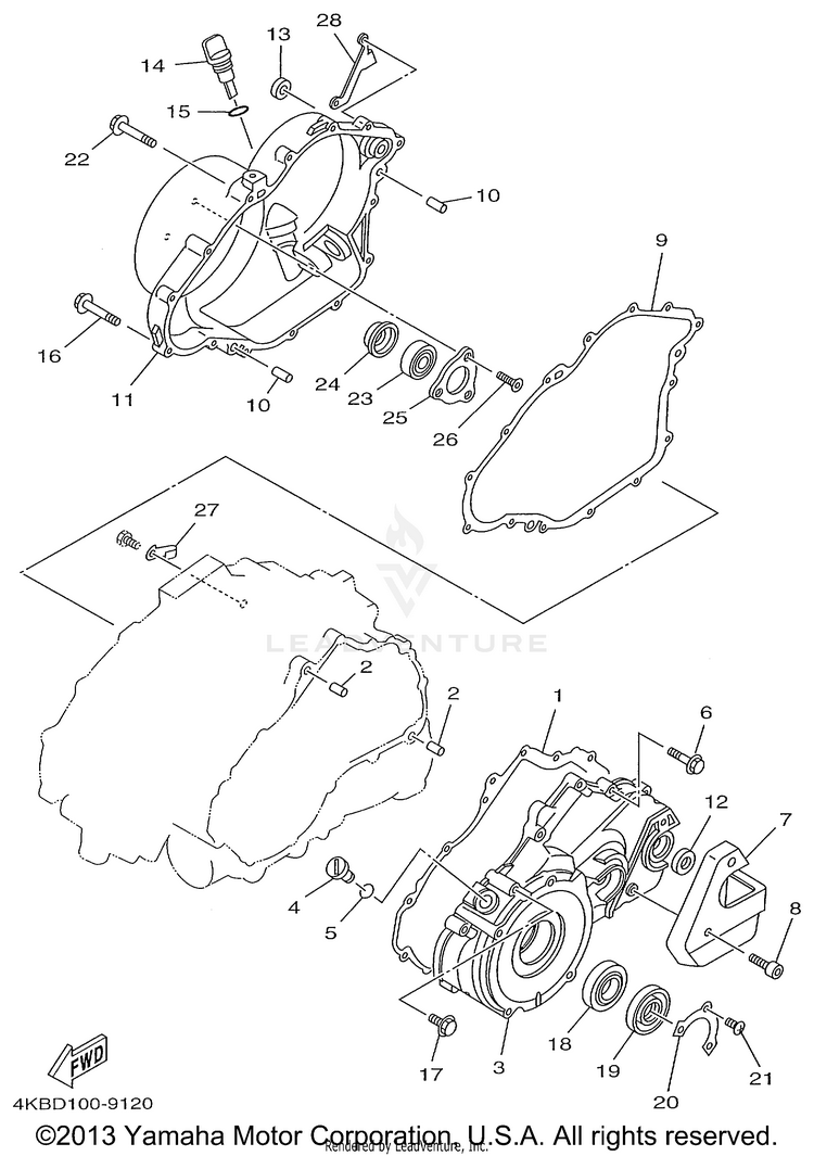 Crankcase Cover 1 Schematic