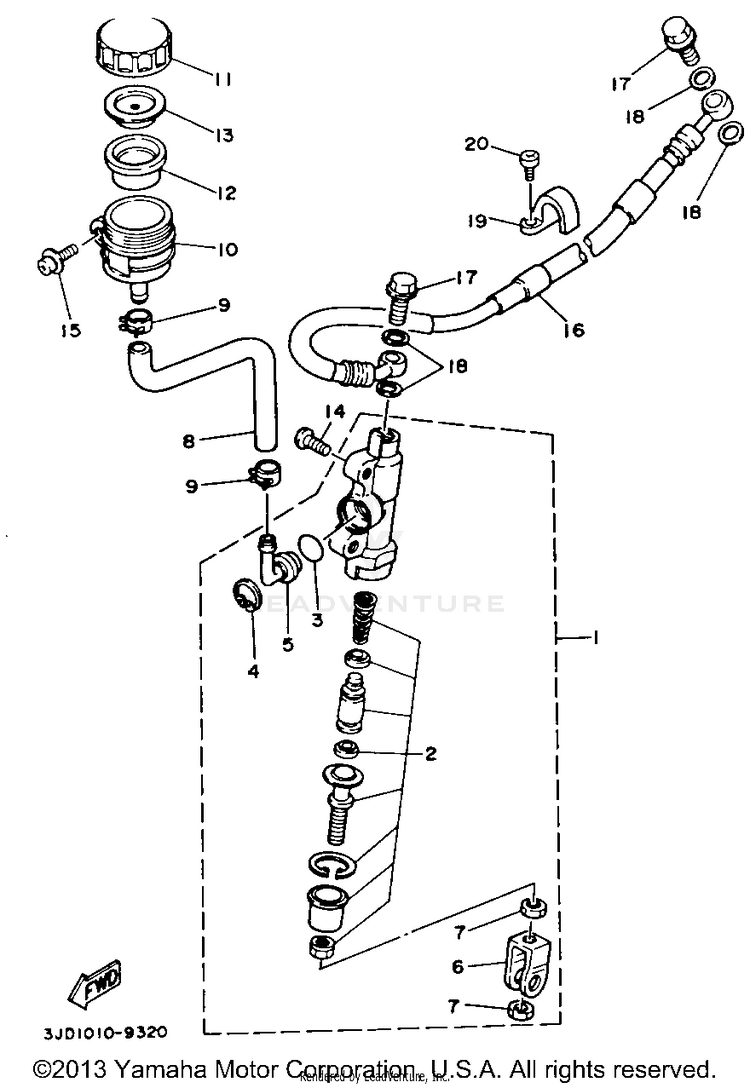 Rear Master Cylinder Schematic