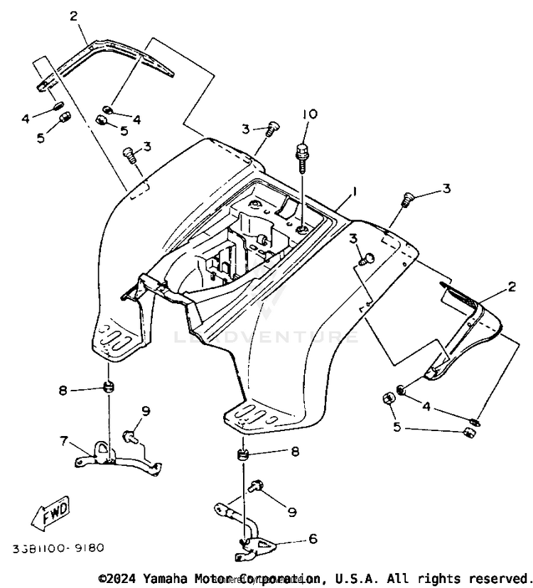 Rear Fender Schematic