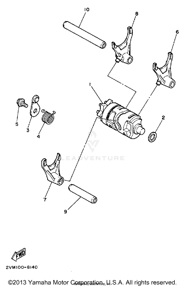 Shift Cam-Fork Schematic