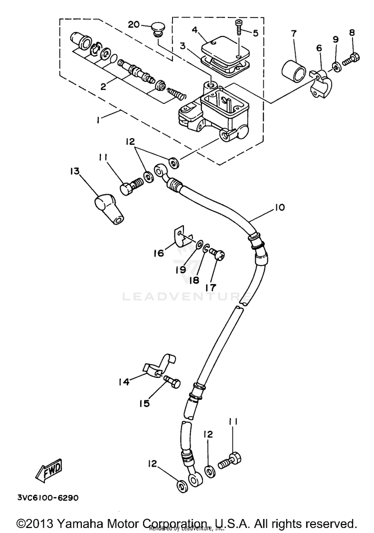 Front Master Cylinder Schematic